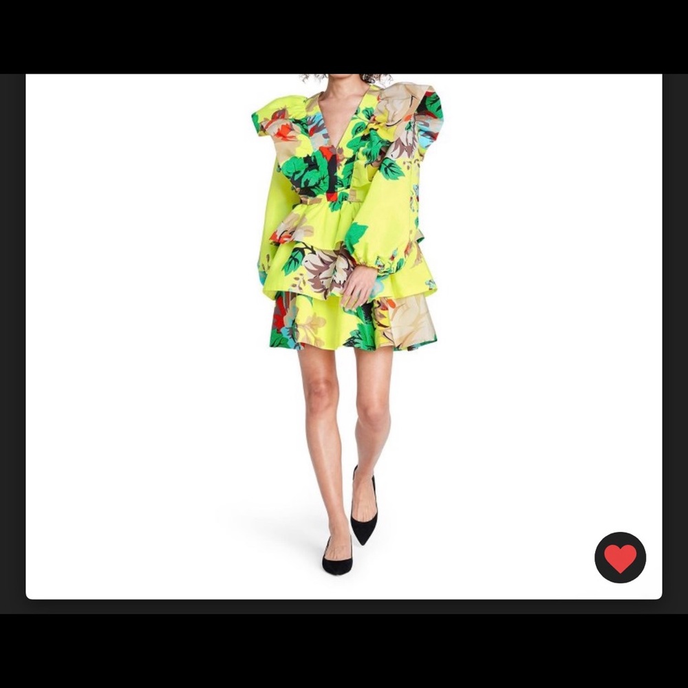Floral long sleeve Ruffle dress